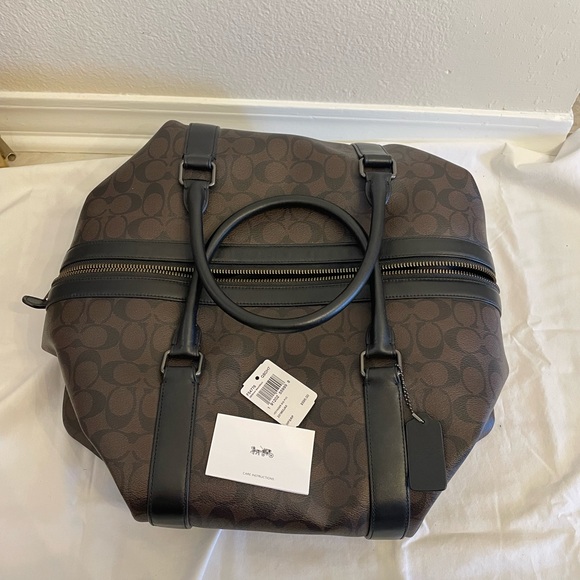 Coach Other - NWT Coach Voyager Signature Brown and Black Duffel Bag